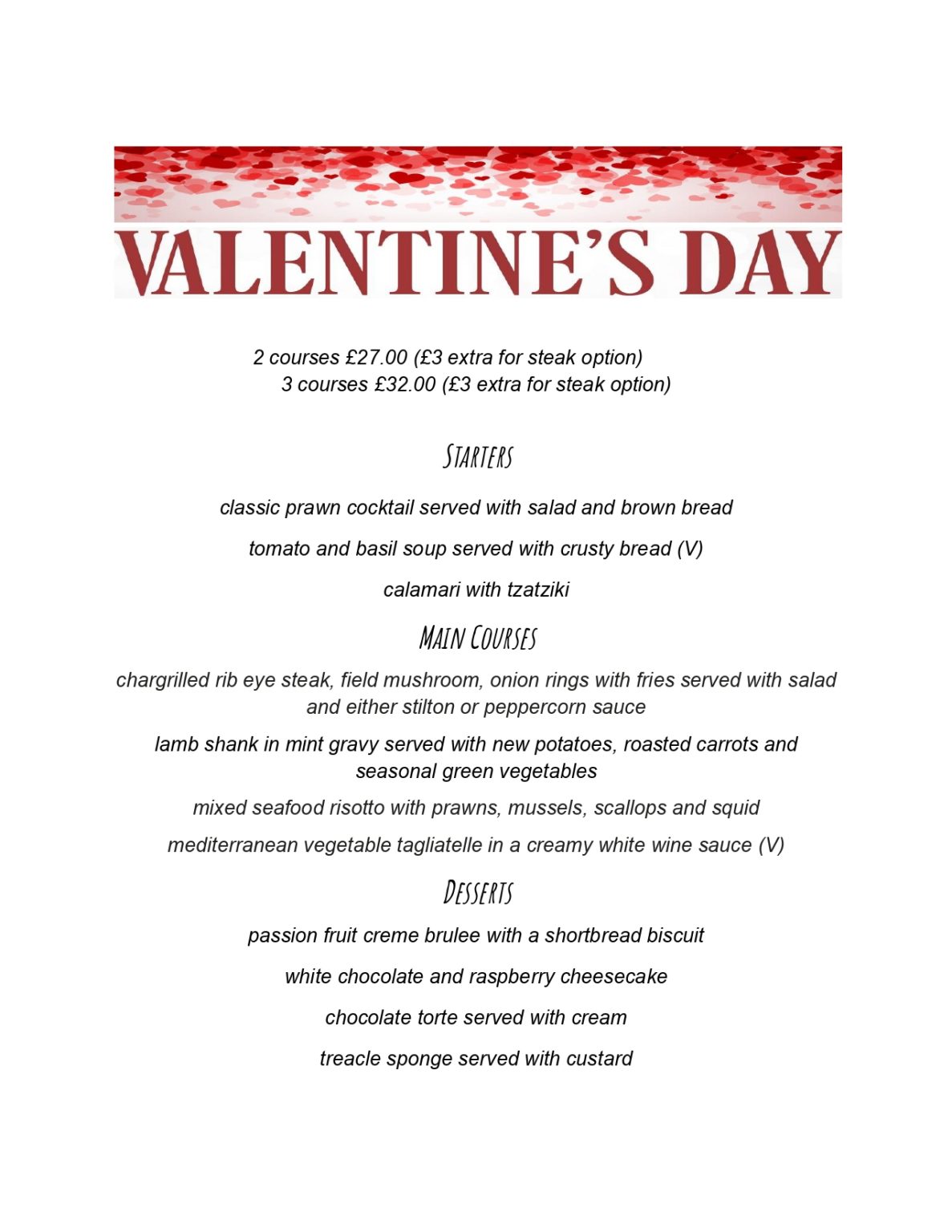 Explore the Horse & Jockey Hotel Menu Manton